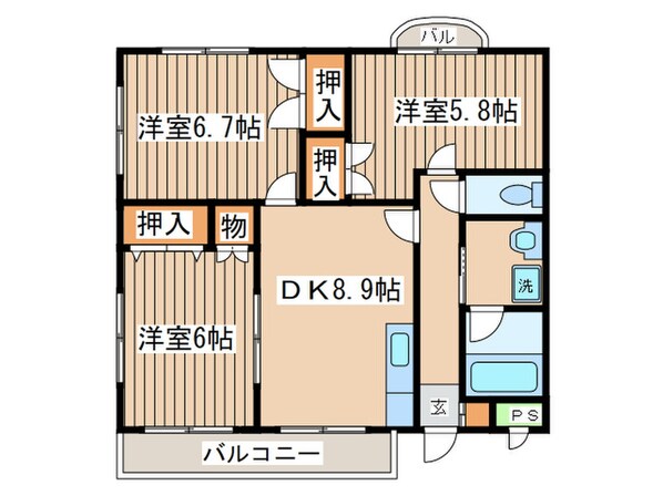 コルティーレの物件間取画像